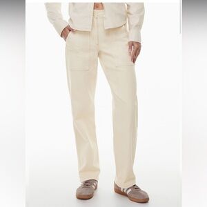 Wilfred Free White Cotton Modern Utility Pant Mid Rise // Sz 10
